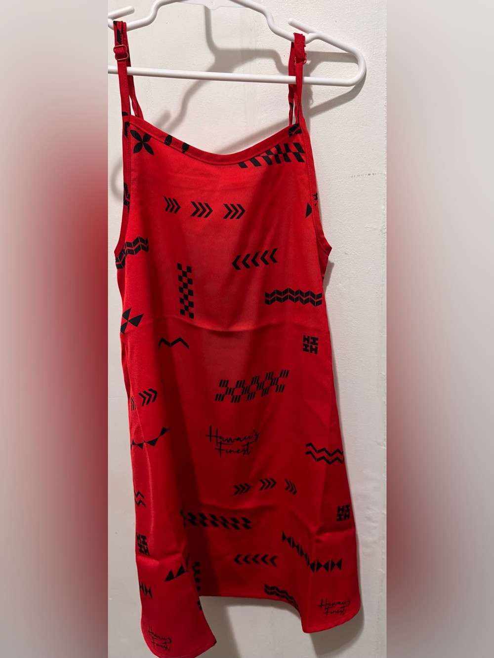 HAWAII’S FINEST ANO KĂPALA GIRLS RED & BLACK TANK DRESS